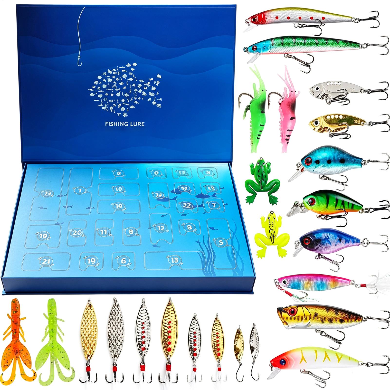 Fishing Lure Box - ชุดเหยื่อตกปลาคริสต์มาส 24 วัน นับถอยหลัง 24 ชิ้น