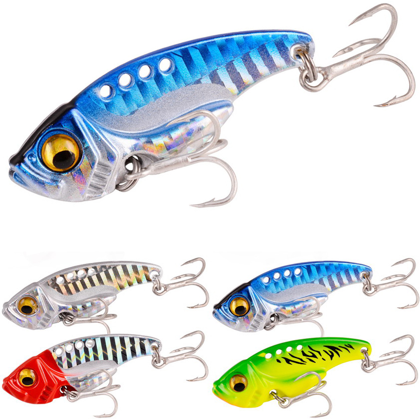Fishing Lure Spoon - 6ชิ้น/ล็อต7/10/15/20G โลหะ Vib ใบมีด Lure Sinking