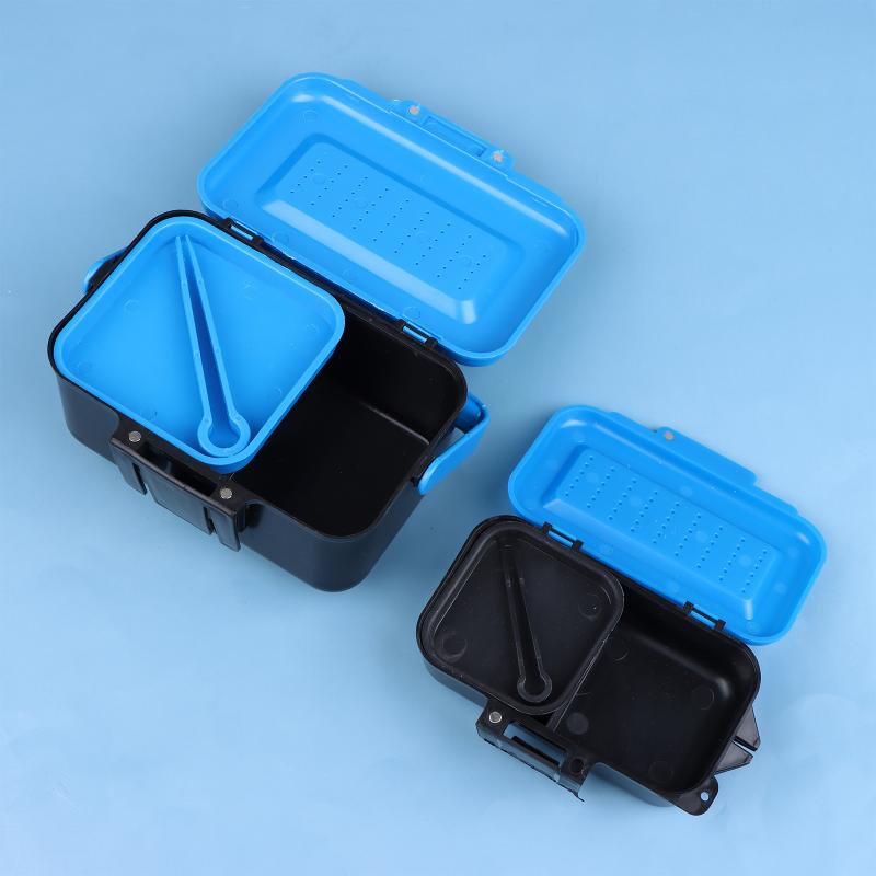 Fishing Lure Box - กล่องใส่เหยื่อตกปลาแบบพกพา กล่องใส่เหยื่อสด ตะขอเกี่ยว กล่องใส่ไส้เดือน กล่องใส่อุปกรณ์ตกปลาแบบคาดเอว สำหรับตกปลาแบบกลางแจ้ง