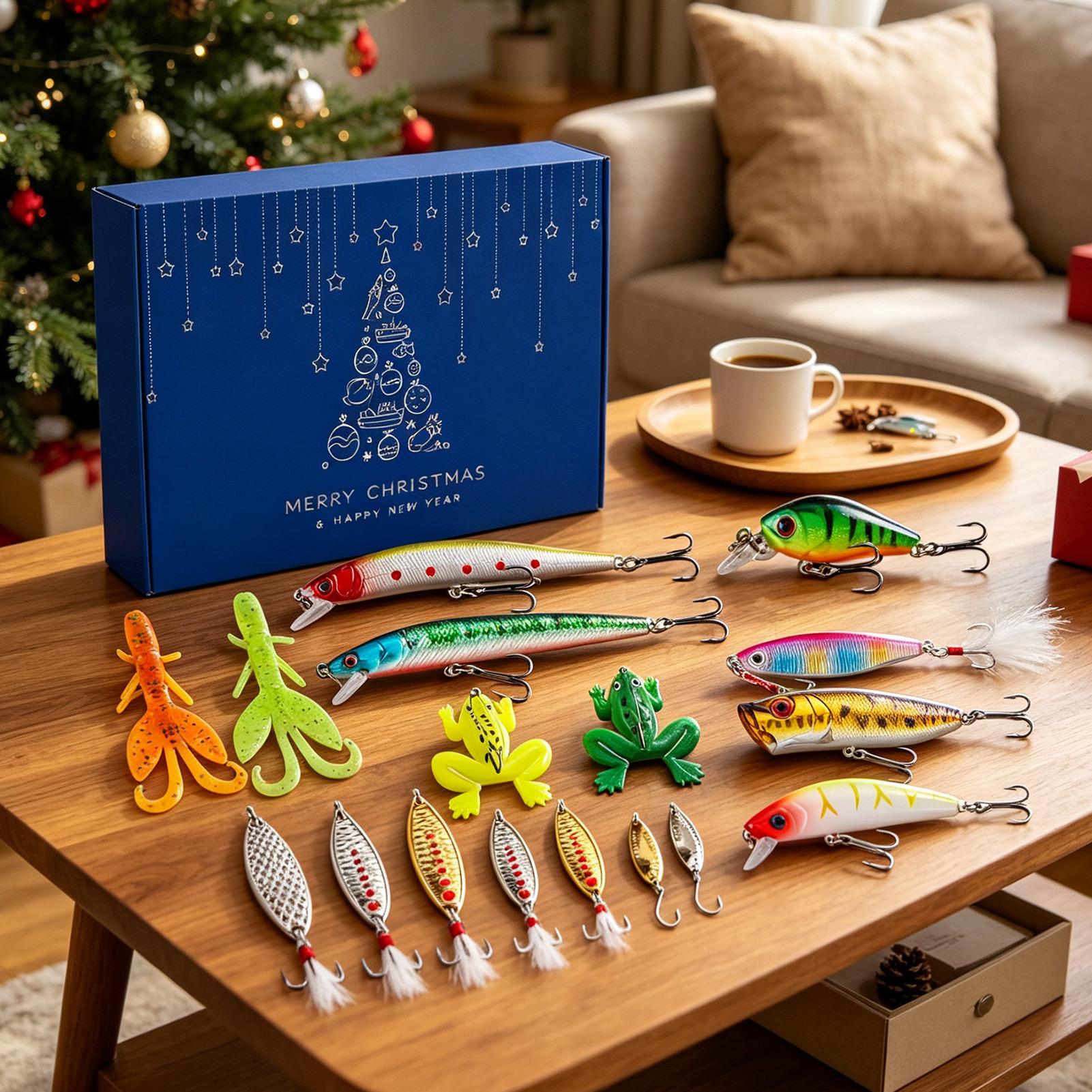 ชุดเหยื่อตกปลาคริสต์มาส 24 วัน - Fishing Lure Box บทวิจารณ์และราคา