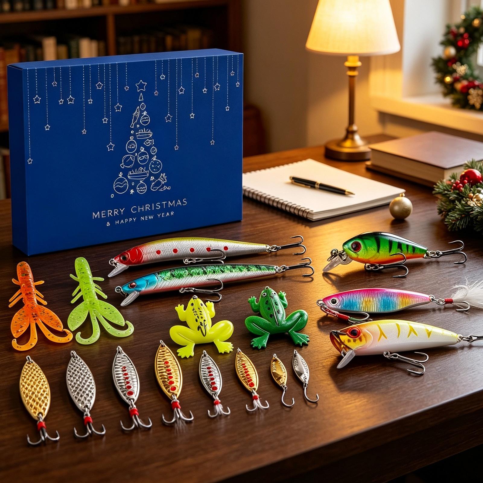 ชุดเหยื่อตกปลาคริสต์มาส 24 วัน - Fishing Lure Box บทวิจารณ์และราคา
