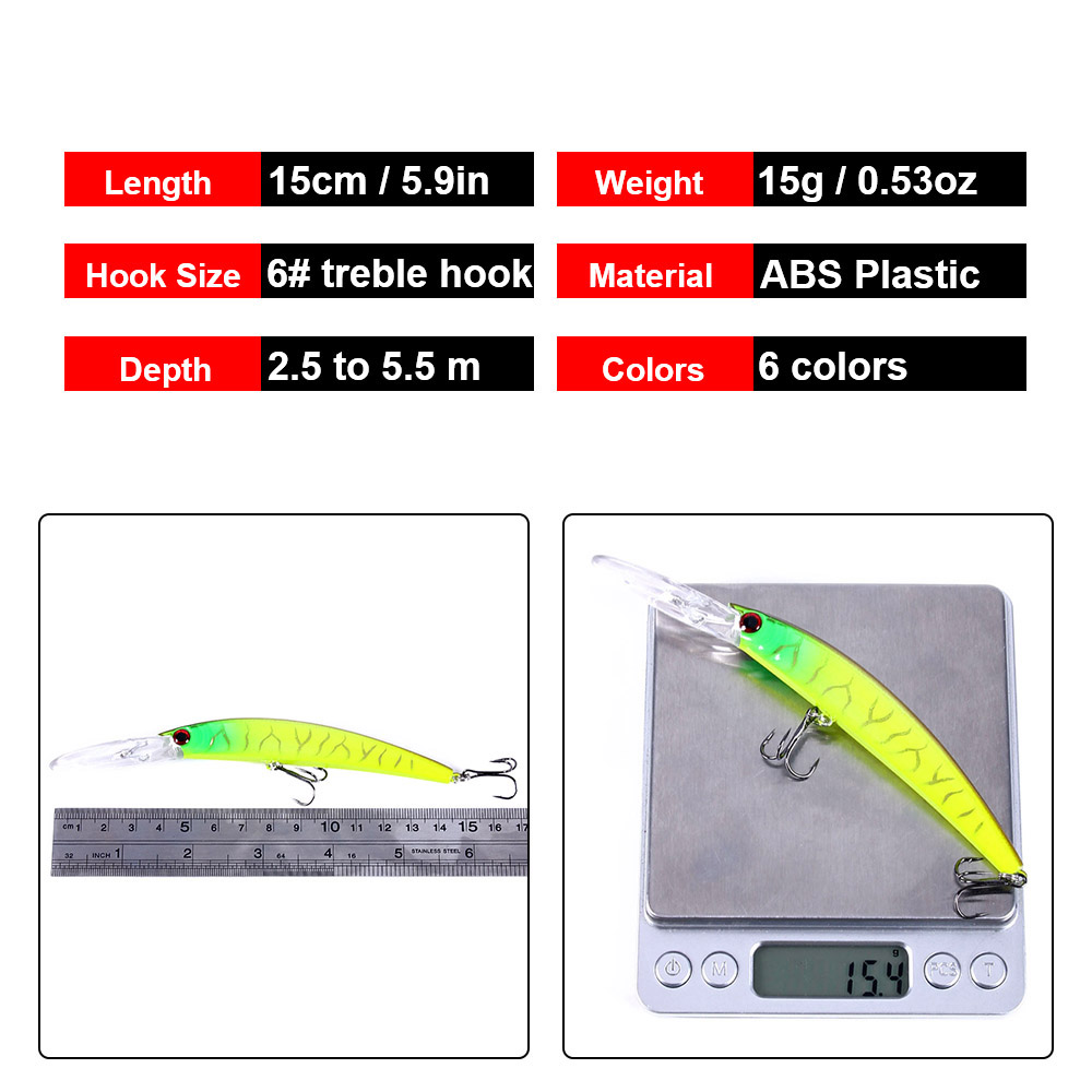 1PCS 15cm 15g ดําน้ําลึก Jerkb - Fishing Lure Spoon บทวิจารณ์และราคา