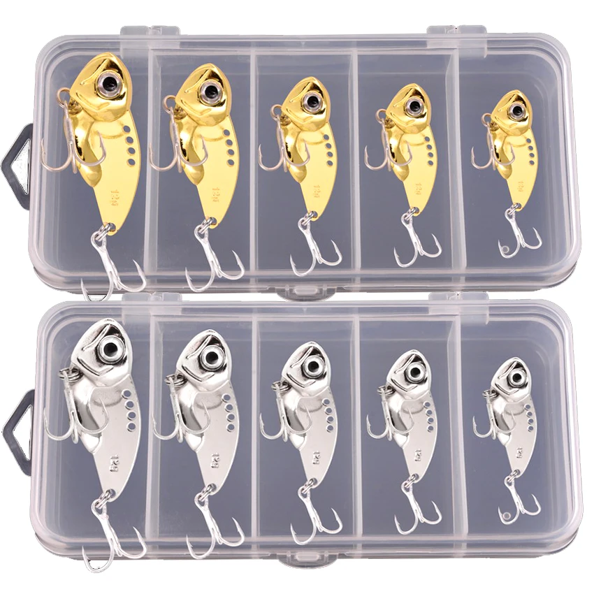 5Pcs โลหะ VIB ช้อนเหยื่อล่อปลา - Fishing Lure Spoon บทวิจารณ์และราคา