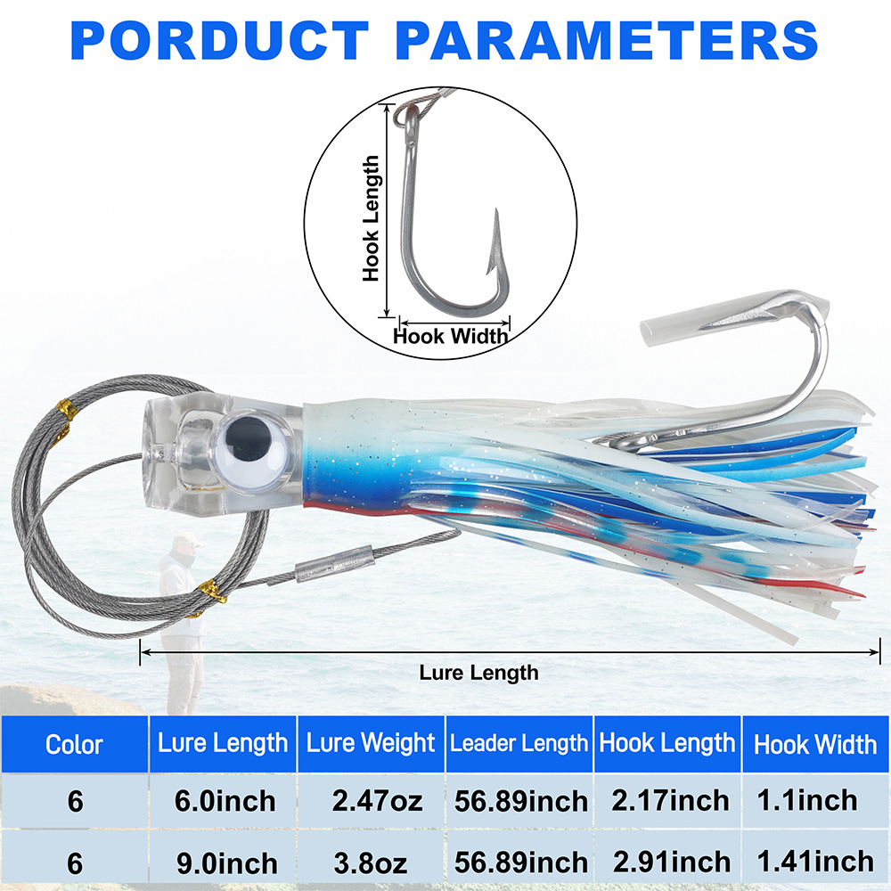 6 ชิ้นน้ําเค็ม Tolling Lures ก - Fishing Lure Buzzbait บทวิจารณ์และราคา