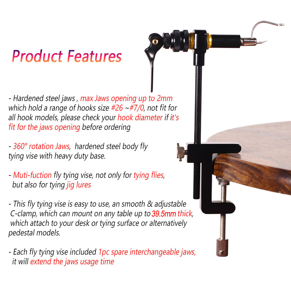 Bimoo 360 ° หมุน C-Clamp Fly T - Fishing Lure Making Kit บทวิจารณ์และราคา