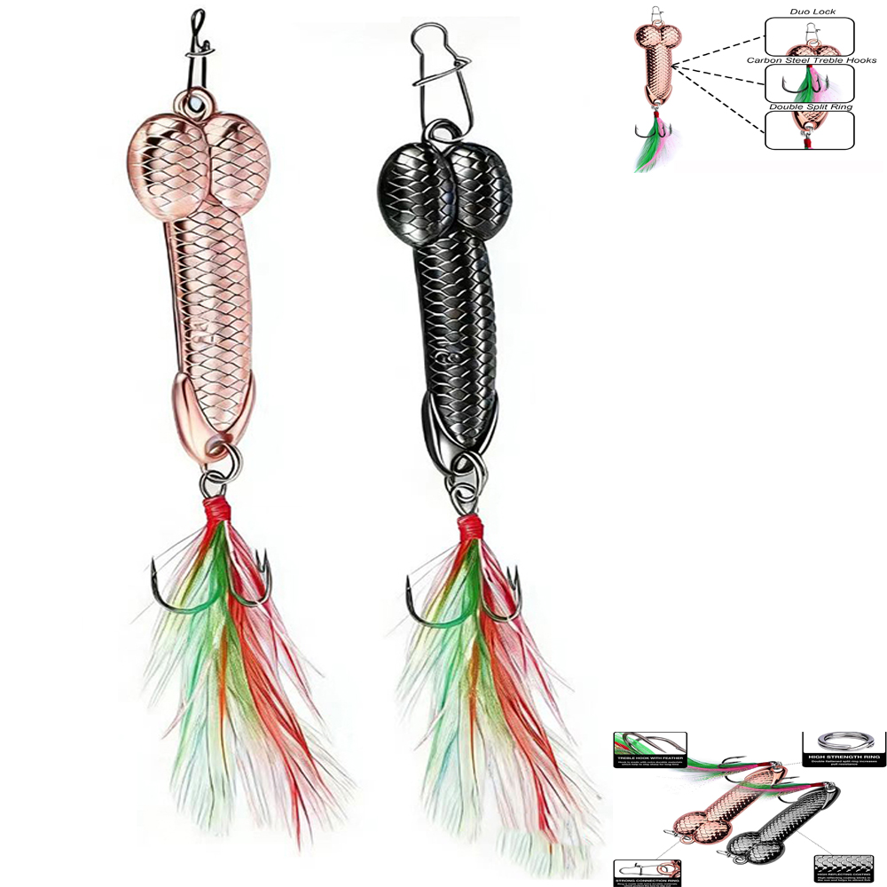 เหยื่อตกปลาโลหะรูปทรงอวัยวะเพศ - Fishing Lure Blade Bait บทวิจารณ์และราคา
