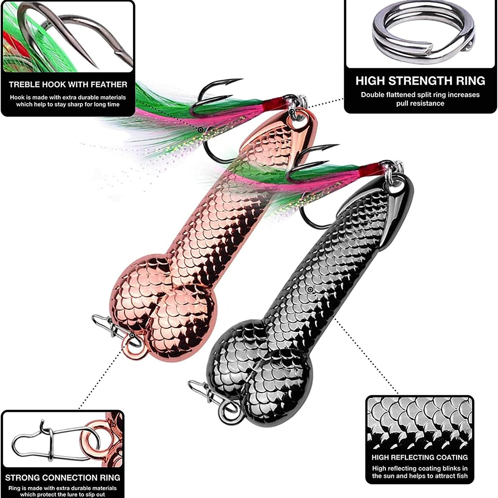 เหยื่อตกปลาโลหะรูปทรงอวัยวะเพศ - Fishing Lure Blade Bait บทวิจารณ์และราคา
