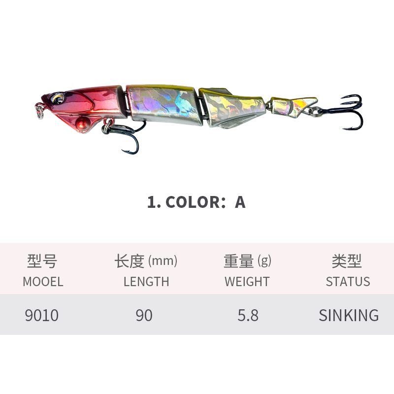 เหยื่อว่ายน้ำแบบมืออาชีพแบบต่อ - Fishing Lure Popper บทวิจารณ์และราคา
