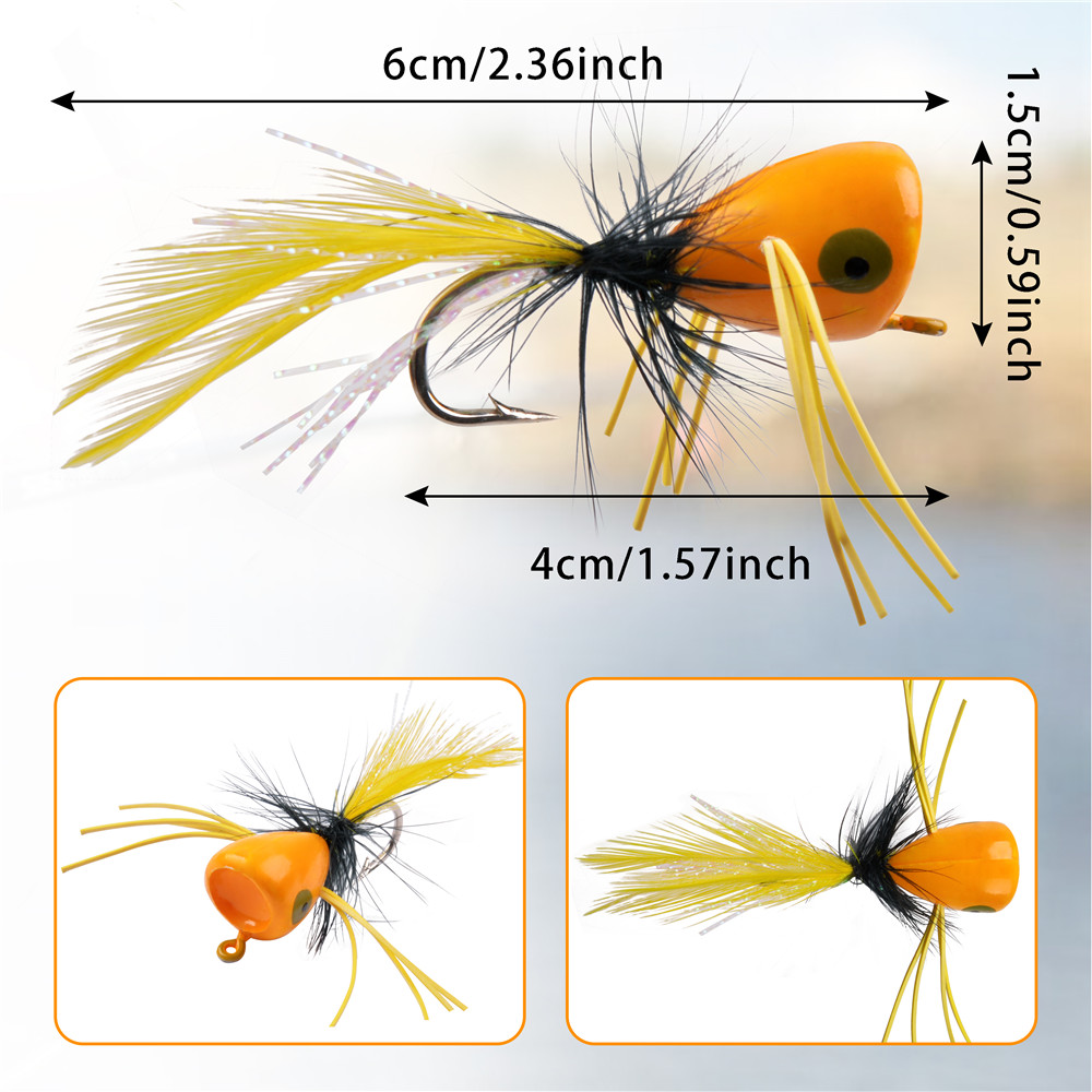 20Pcs Floating Fly Jig ตกปลาชุ - Fishing Lure Popper บทวิจารณ์และราคา